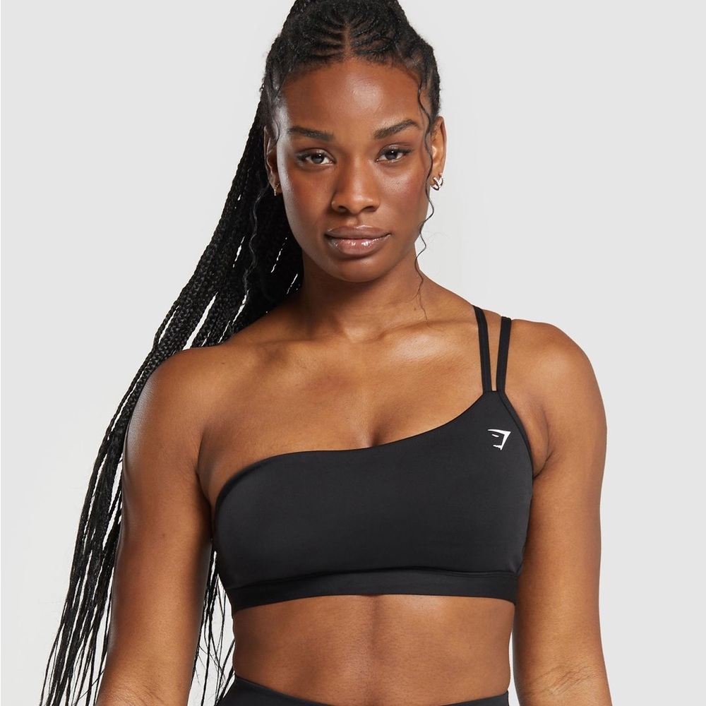 Gymshark Black Single Shoulder Sports Bra